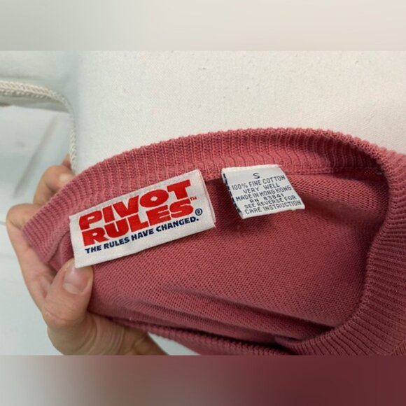 Vintage Plum-Pink Pivot Rules Golf Cardigan - Picture 7 of 7